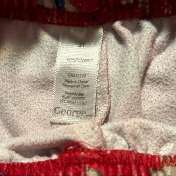 Red Button Up Gingerbread Pyjamas Size 2T - Picture 8 of 8